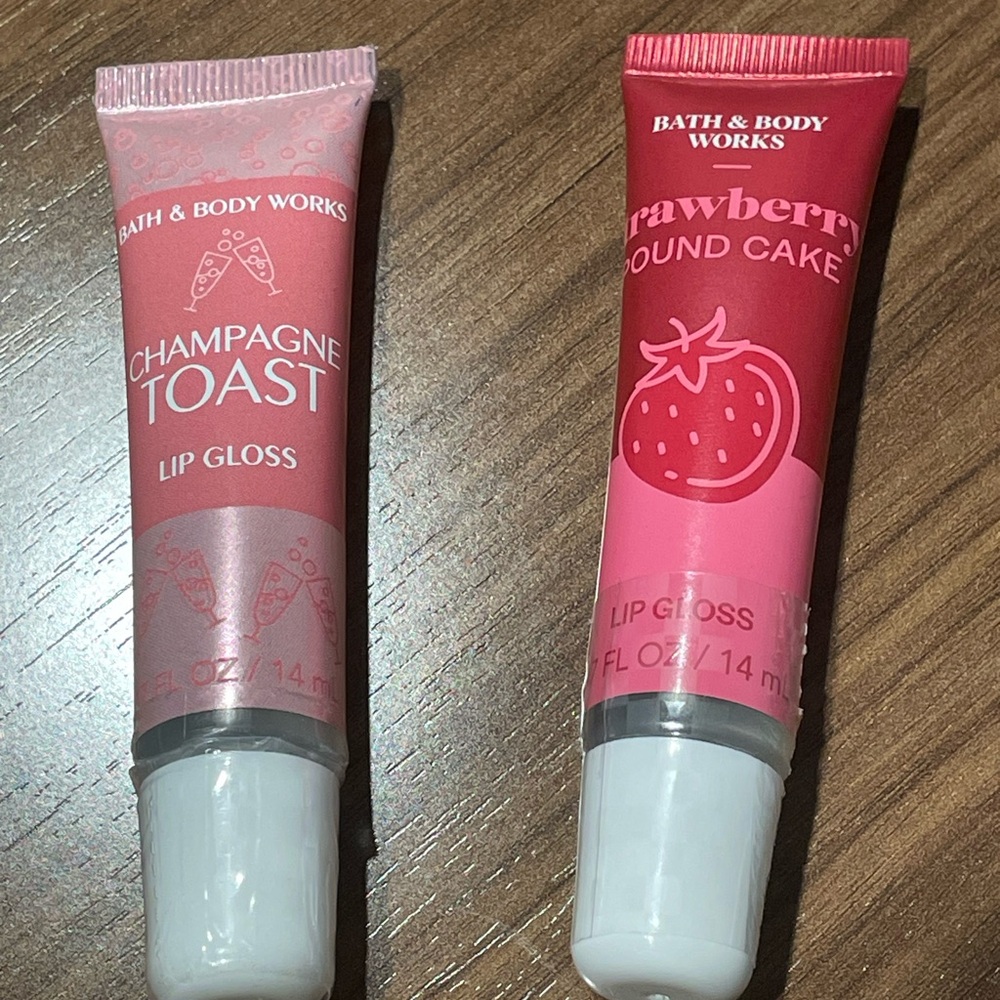 BBW Lip Gloss Duo Champagne Toast & Strawberry Pound Cake